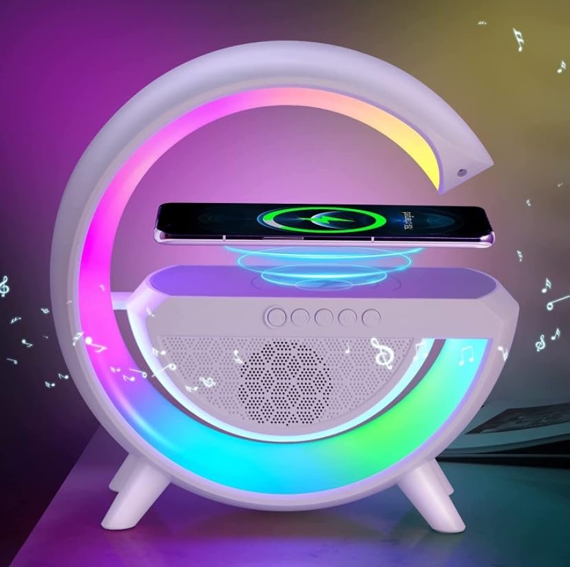 G-Shaped Light with Bluetooth Speaker & Wireless Charger