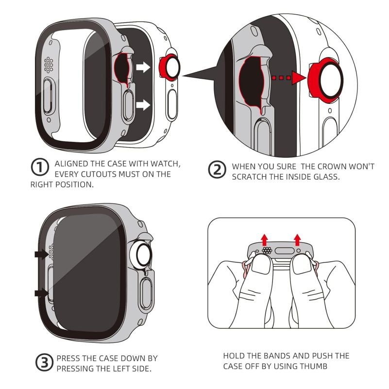 Installation of Apple Watch Case