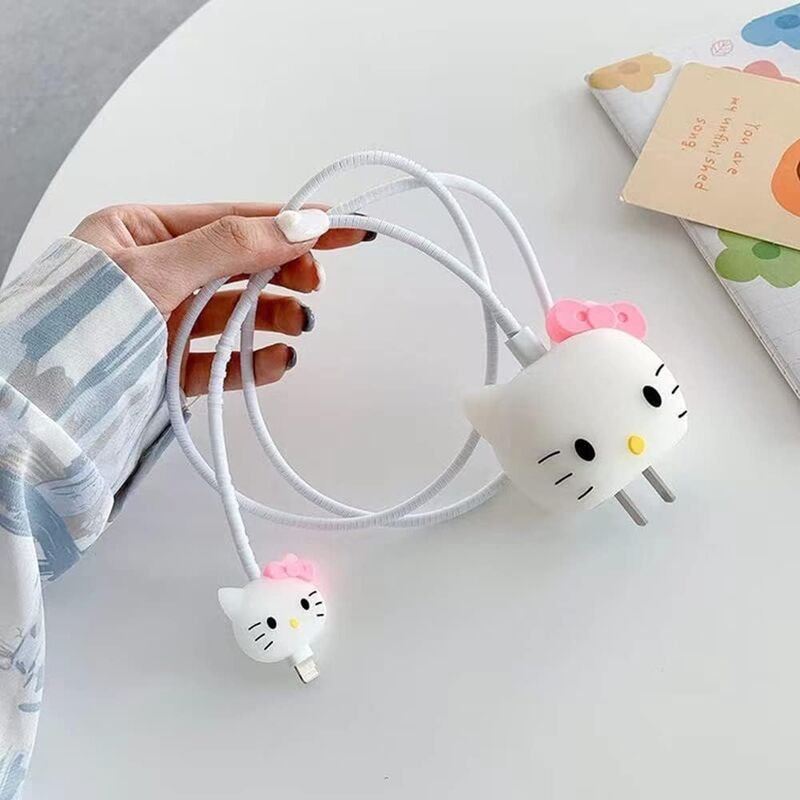 in hand 3D Silicone Animated Case For Apple Charger