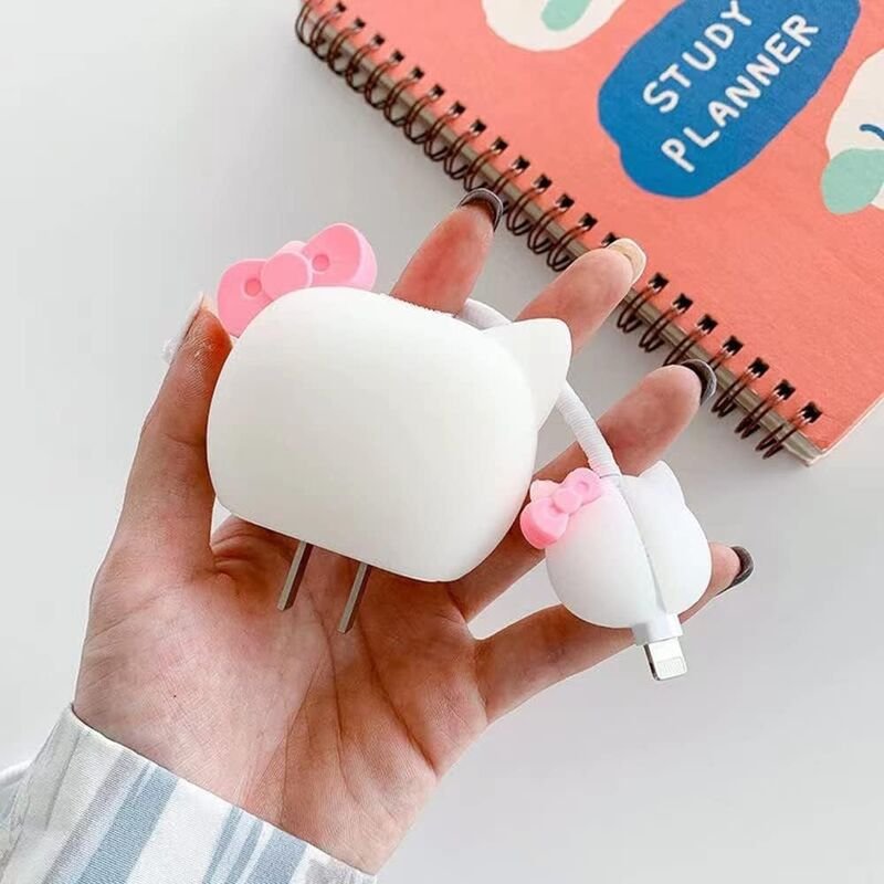 3D Silicone Animated Case For Apple Charger Back