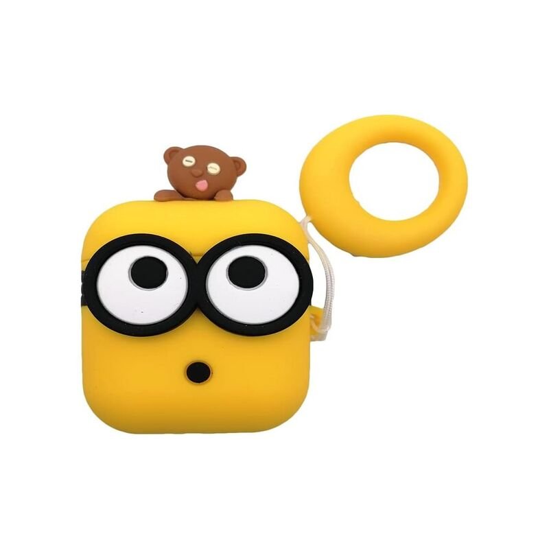 Airpods 1/2 Minion with Teddy Case with Keychain