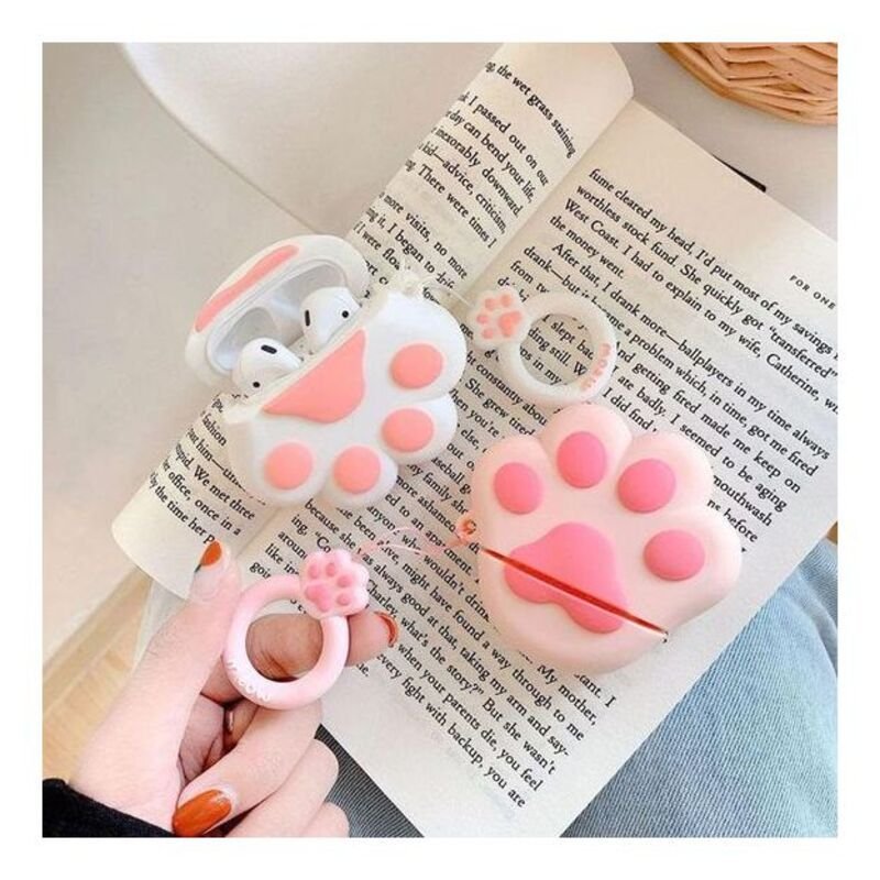 Cat Paw Case for Airpods 1st/2nd Generation with Keychain
