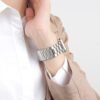 in Hand Silver Metal Chain for Apple Watch