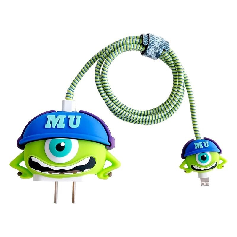 Silicone Case for iPhone Charger Green Monster