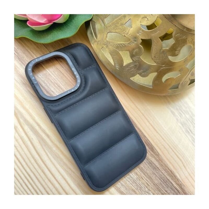 Black Premium Jacket Puffer Case for Apple iPhone