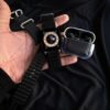 Airpods Pro with Transparent Silicone Case and Watch Ultra