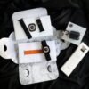 Airpods Pro Black with Transparent Case and Watch Ultra